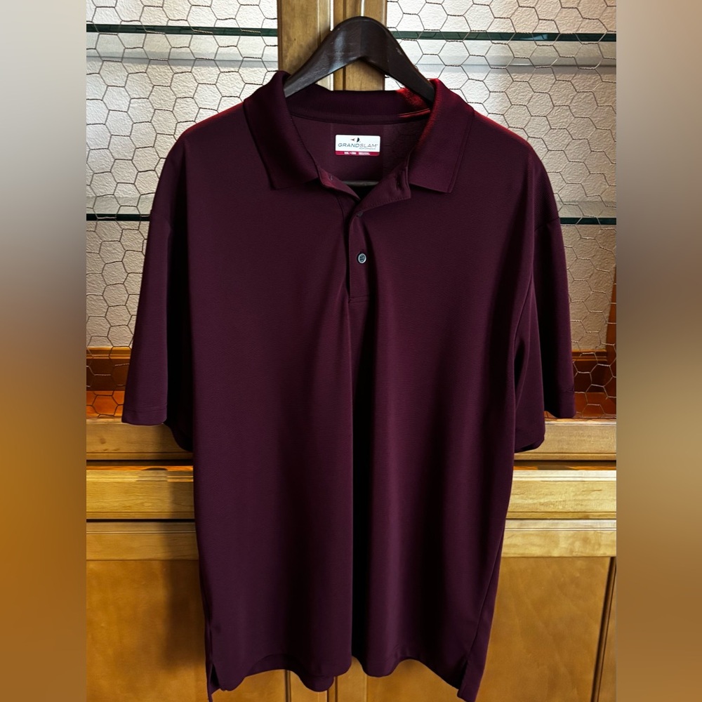 Men’s Golf Grand Slam Maroon Polo Shirt